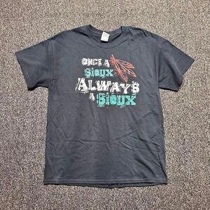 Once a Sioux Always a Sioux T-Shirt – Black – Size L